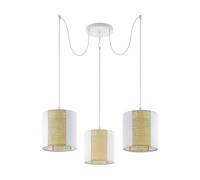 Eglo Suspension Arnhem, lampe vintage 3 flammes, style boho, hygge, acier