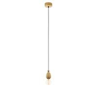 Eglo Suspension Avoltri, lampe suspendue pour table à manger, bois chêne | douille E27