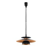 Eglo Suspension Brenda – 1 flamme en métal et plastique, noir/cuivre, Ø 43 cm, douille E27