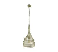 EGLO Suspension Colten, lampe suspendue pour table à manger, acier couleur | champagne, douille E27