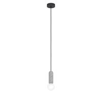 Eglo Suspension Giaconecchia, 1 lampe suspension vintage à câble, luminaire suspendu en acier et terrazzo anthracite, gris, lampe de salle à manger, lampe de salon suspendue avec douille E27