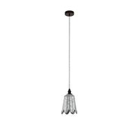Eglo Suspension Karhold 1 Lampe Suspendue Vintage Industrial Retro Suspension Suspension Acier Zinc, Antique -Braun Lampe de Table de Salon Suspension avec Douille E27