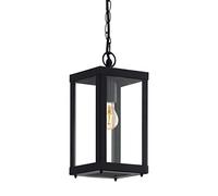 Eglo Suspension extérieure Alamonte 1 - acier galvanisé noir, verre transparent, E27, IP44