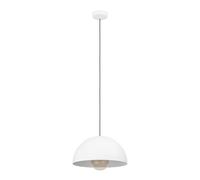 Eglo Suspension luminaire Gaetano, lampe à susprendre pour table à manger, plafonnier suspendue, lustre chambre et salle à manger, métal blanc, douille E27, Ø 38 cm