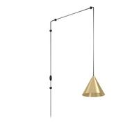 Eglo Suspension luminaire Narices, lampe de plafond suspendue avec câble et prise, lustre pour salon et salle à manger, métal laiton brossé et noir, douille E27