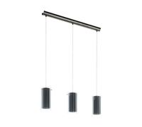Eglo Suspension luminaire Pinto Textil, lampe de plafond suspendue à 3
