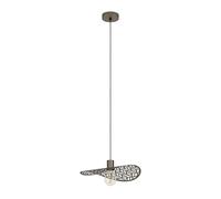 Eglo Suspension luminaire Swaby, lampe de plafond pour salon et salle à manger, plafonnier suspendu en acier en bronze, lustre chambre, douille E27, Ø 40 cm