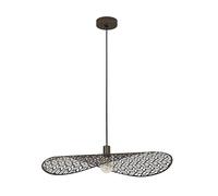 Eglo Suspension luminaire Swaby, lampe de plafond pour salon et salle à manger, plafonnier suspendu en acier en bronze, lustre chambre, douille E27, Ø 80 cm