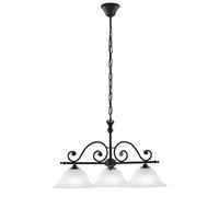 EGLO Suspension Murcia, lampe suspendue 3 flammes vintage, rustique