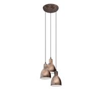 Eglo Suspension Priddy 1, lampe suspendue vintage 3 flammes design