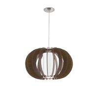 Eglo Suspension Stellato 3 1 Ampoule Vintage en Acier et Verre Nickel Mat - 50 X 50 X 150 cm