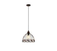 Eglo Suspension Summerhall - 1 Ampoule - Vintage - Antique - en Acier - Cuivre Antique - Lampe de Table - Lampe de Salon Suspendue avec Douille E27
