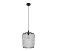 Eglo Suspension Wrington, lampe suspendue 1 flamme vintage, industrielle, rétro, suspension en acier, lampe de table à manger, lampe de salon suspendue noire, douille E27, Ø 30 cm