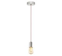 Eglo Suspension Yorth, lampe suspendue pour table à manger, acier nickel mat, douille E27