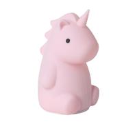 Eglo Veilleuse tactile LED licorne Castellino, lampe rechargeable sans fil, déco chambre fille, lampe de chevet enfant bébé, silicone rose, blanc chaud, RGB