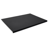 Eglooh - Adamantis - Sous main Bureau en Vrai Cuir Noir cm 90x60 - Design Moderne, Résistant Structure en Acier avec un Profil Antérieur à L, Fond Antidérapant - Made in Italy
