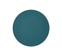 eglooh - Apollo - Tapis de Souris Rond en Vrai Cuir Bleu Canard cm 23x23 - Tapis Souris pour Bureau avec Coutures Artisanales et Fond Antidérapant - Made in Italy