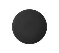 eglooh - Atlante - Tapis de Souris Rond en Cuir Noir cm 23x23 - Tapis Souris pour Bureau avec Coutures Artisanales et Fond Antidérapant - Made in Italy