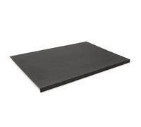 Eglooh - Calliope - Sous main Bureau en Cuir Gris Anthracite cm 90x60 - Résistant Structure en Acier avec un Profil Antérieur à L, Coutures Artisanales, Fond Antidérapant - Made in Italy