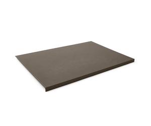 Eglooh - Calliope - Sous main Bureau en Cuir Gris Taupe cm 70x50 - Résistant Structure en Acier avec un Profil Antérieur à L, Coutures Artisanales, Fond Antidérapant - Made in Italy