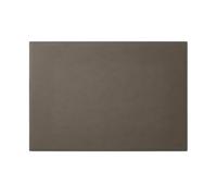 Eglooh - Mercurio Deluxe - Sous main Bureau en Cuir Gris Taupe cm 65x45 - Elégantes Coutures Bleu en Contraste et Fond Antidérapant - Made in Italy