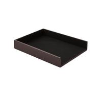Eglooh Minerva Bac à Courrier Bureau en Cuir Régénéré et Microfibre - Corbeille à Courrier A4 Élégante - Organisateur de Bureau et Documents Made in Italy