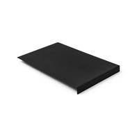 eglooh - Talia - Tapis de Souris Cuir Noir - cm 20 x 32 - Tapis Souris pour Bureau - Structure en Acier avec Protection des Bords - Fond Antidérapant - Fabriqué en Italie