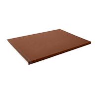 Eglooh - Urania Deluxe - Sous main Bureau en Cuir Orange Marron Naturel cm 90x60 - Résistant Structure en Acier avec un Profil Antérieur à L, Coutures Bleu en Contraste, Antidérapant - Made in Italy