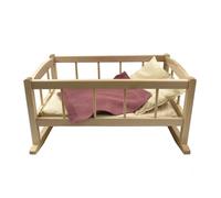 Berceau en bois avec couverture tricot