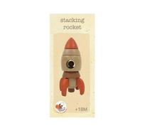 Egmont Toys Fusée d'empilage en bois 18x9x9 cm
