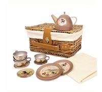 Egmont Toys Musiciens de Brême Panier en Osier pour Pique-Nique IR avec Ensemble de Tasses et Pichet à thé, en Métal, à partir de 3 Ans, Multicolore (540057)