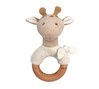 Egmont Toys peluche hochet en bois girafe leonie coton bio 20 cm