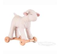 Egmont Toys Pull-Along Animaux en Peluche - 4 Modèles de Peluche à tirer derrière lui (Chien Eliot, Ours Raoul, Mouton Mary, Ours Walter), Roues en Bois & Peluche Douce, A partir de 12 Mois (Raoul