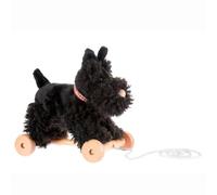 Egmont Toys Pull-Along Animaux en peluche - 4 modèles de peluches à tirer vers l'arrière (Chien Eliot, Ours Raoul, Mouton Mary, Ours Walter), Roues en Bois & Peluche Douce, à partir de 12 Mois (Walter