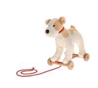 Egmont Toys Pull-Along Animaux en Peluche - 4 Modèles de Peluches à tirer vers l'arrière (Chien Eliot, Ours Raoul, Mouton Mary, Ours Walter), Roues en Bois & Peluche Douce, A partir de 12 Mois (Eliot