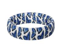 Egnaro Bagues en silicone pour femme, 5,2 mm de large et 2 mm d'épaisseur, bandes florales imprimées en caoutchouc pour elle, taille 4-12