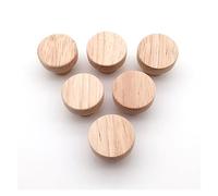 EGNIAN Poignée Ronde en chêne Dia 30/40/50mm Boutons de Garde-Robe de tiroir d'armoire en Bois Naturel for poignée de tiroir d'armoire matériel de Meubles (Color : 6PCS, Size : 30x25mm)