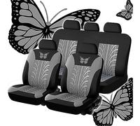 EGNIAN Voiture Ensembles De Housses Siège pour Dacia Sandero Stepway 3.GEN 2.Gen 2012 2013 2014 2015 2016 2017 2018 2019 2020 2021 2022 2023-2025, Confortables Respirant Interieu Accessoire,Grey