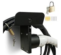 EGNIO Support de câble de chargeur de véhicule électrique de type 2 - Cadenas verrouillable - Support mural pour voiture électrique avec prise de type 2 IEC 51296-2 - Station de charge murale -
