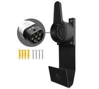 Egnio Support Mural de Chargeur Véhicule Électrique avec Prises IEC 51296-2, Support Résistant Aux Intempéries pour La Plupart des Câbles De Charge UE EV, Kit De Montage Inclus