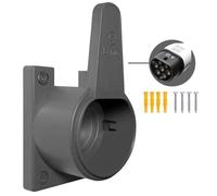 Egnio Support Mural de Chargeur Véhicule Électrique avec Prises IEC 51296-2, Support Résistant Aux Intempéries pour La Plupart des Câbles De Charge UE EV, Kit De Montage Inclus Gris