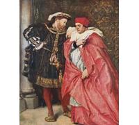 Ego Et Rex Meus d'après la peinture de Sir John Gilbert. Henri VIII et Thomas Wolsey. Henri VIII 1491 1547. Roi d'Angleterre. Thomas Wolsey c. 1473 1530. Archevêque anglais homme d'État et cardinal de