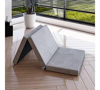 Ego Home Matelas Pliable 75x195cm Housse Amovible Respirante Lavable Épaisse de 10cm, Matelas d’Invité Pliable en Mousse à Mémoire de Forme en Gel, Parfait Lit Pliant 3 Parties
