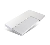 EGO HOME Surmatelas 100 x 200 cm, dureté H4, en Mousse à mémoire de Forme, certifié Oeko-Tex, pour lit à sommier tapissier, Caravane, canapé-lit, surmatelas, Housse Lavable, Hauteur 10 cm, 100 x 200