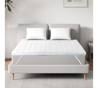 EGO HOME Surmatelas 90x190 cm, Épaisseur 7cm, 7 Zone sur-Matelas Ergonomique en Mousse à Mémoire de Forme, Design Antidérapant et Certification de Sécurité, Housse Hypoallergénique Lavable