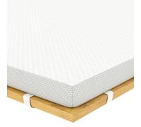 Ego Home Surmatelas en Mousse à mémoire de Forme, 90 x 190 cm, avec 5 cm de Hauteur, Respirant, surmatelas pour lit et lit à sommier tapissier, Housse Waschba