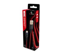 EgoGear - Câble de recharge tressé USB-C de 3m SCH10 Rouge et Noir pour Switch, Switch Lite, Switch OLED, PS5 et Xbox Series XS
