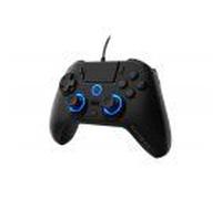 EgoGear - Manette Gaming à palettes filaire SC10 Noir pour PS4/PS3/PC, RGB personnalisables, Moteurs de vibrations, Port jack