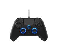 EgoGear - Manette Gaming à palettes filaire SC10 Noir pour PS4/PS3/PC, RGB personnalisables, Moteurs de vibrations, Port jack