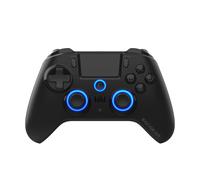 EgoGear - Manette Gaming à palettes sans fil Bluetooth SC15 Noire pour PS4/PS3/PC, RGB personnalisables, Moteurs de vibrations, Port jack 3.5mm, 800 mAh